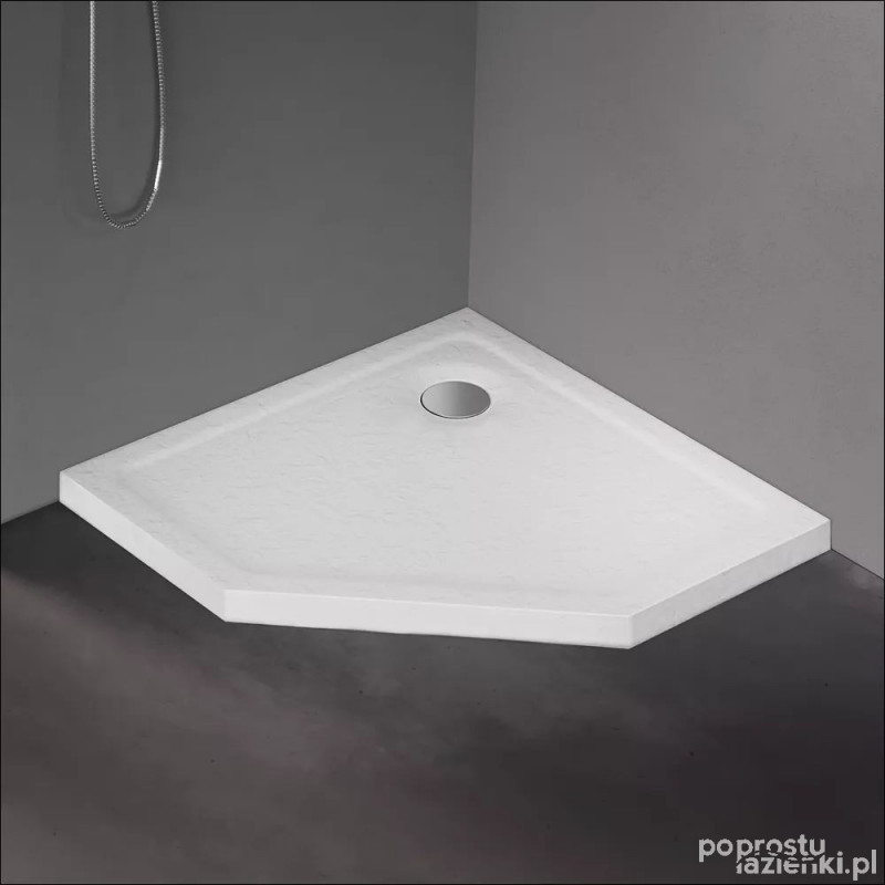 Brodzik pięciokątny 80x80 Mild Stone New Trendy (B-0539)