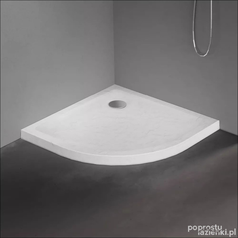 Brodzik półokrągły 80x80 Mild Stone New Trendy (B-0537)