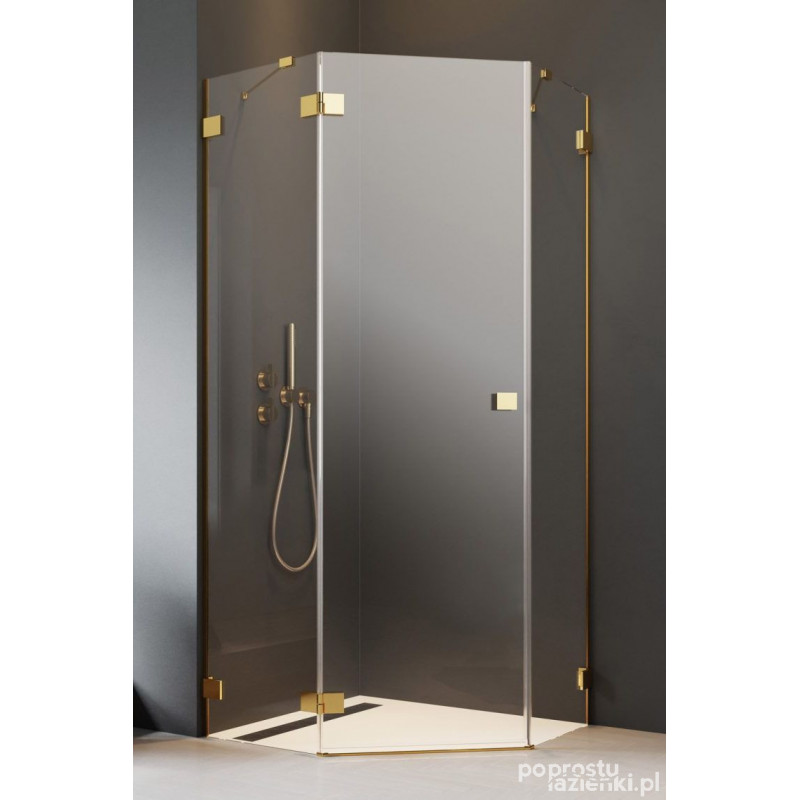 Kabina pięciokątna Lewa 100x100 Essenza Pro Gold PTJ Radaway (10100000-09-01L + 10100300-01-01)