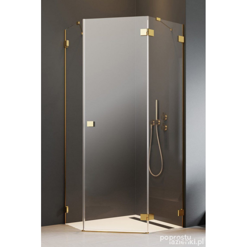 Kabina pięciokątna Prawa 100x100 Essenza Pro Gold PTJ Radaway (10100000-09-01R + 10100300-01-01)