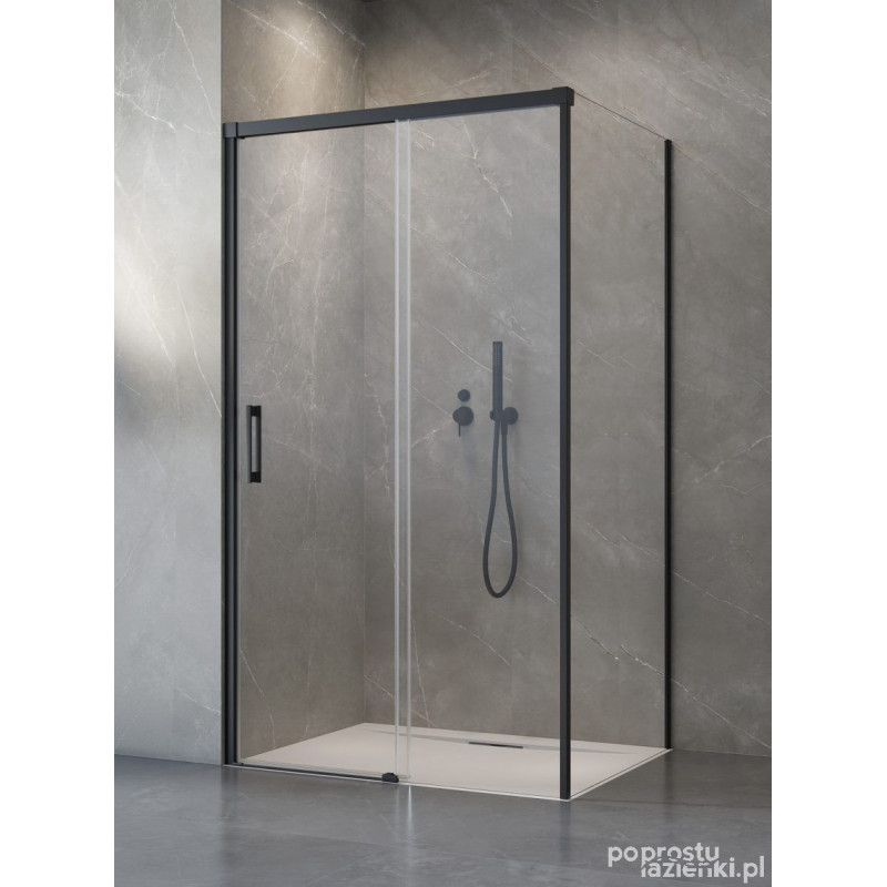 Kabina prysznicowa 100x70 Prawa Idea Black KDS Radaway (10115100-54-01R + 10117070-01-01)