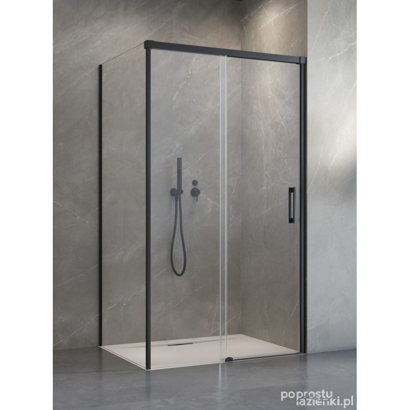 Kabina prysznicowa 110x110 Lewa Idea Black KDS Radaway (10115110-54-01L + 10117110-01-01)