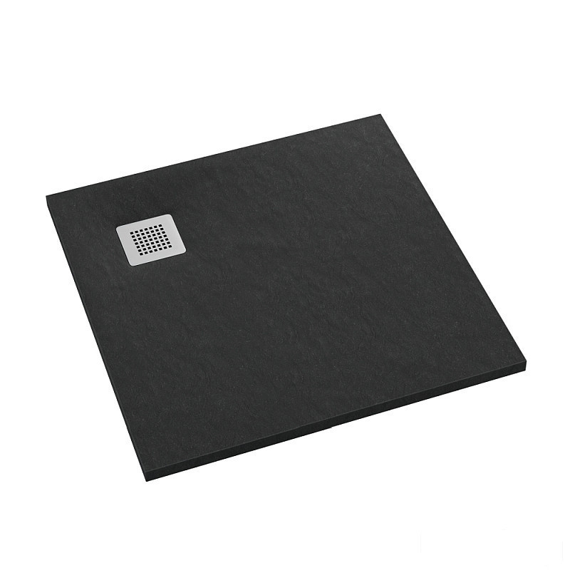 Brodzik kwadratowy 80x80 Kalait Black Stone Schedpol (3.3100/C/ST-M2)