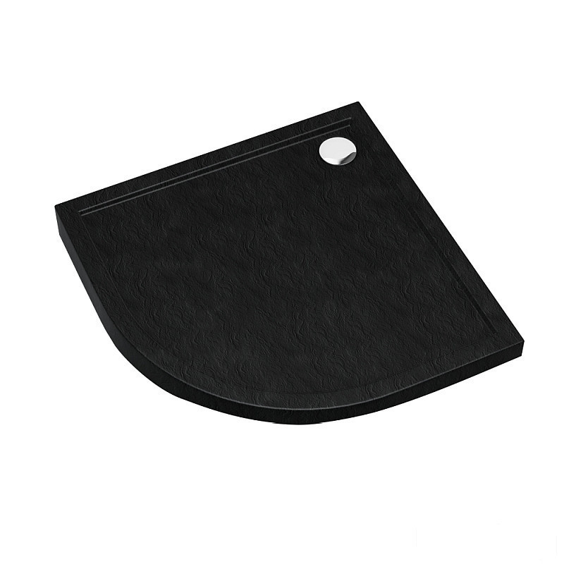 Brodzik półokrągły 90x90 Caspar New Black Stone Schedpol (3.2334/C/ST)