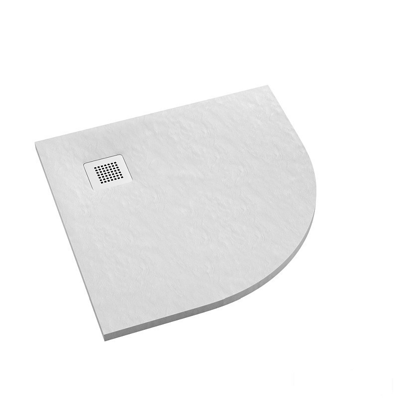 Brodzik półokrągły 90x90 Kalait White Stone Schedpol (3.3104/B/ST-M2)