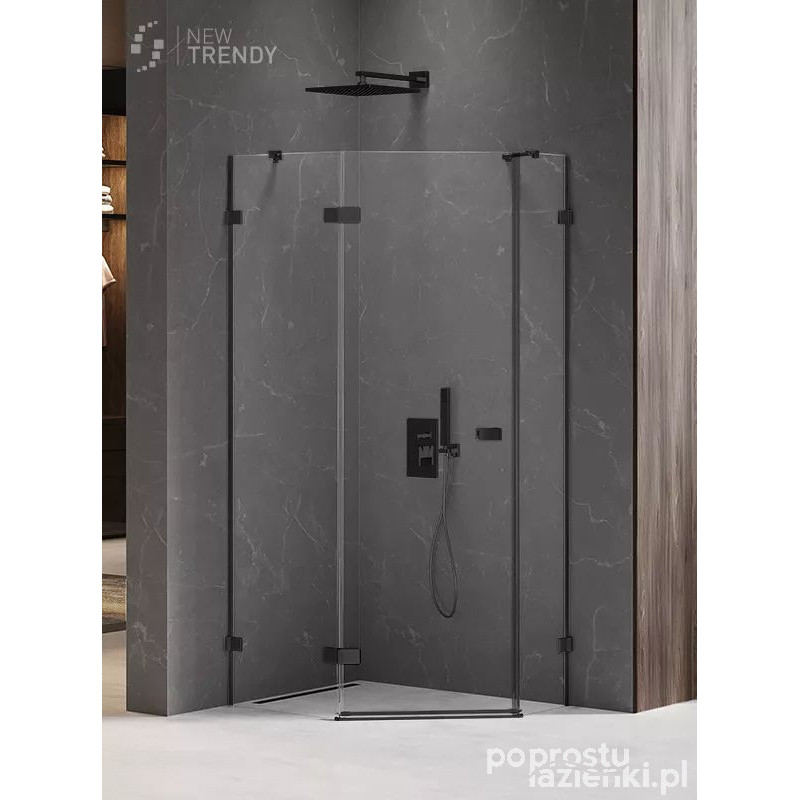 Kabina pięciokątna 100x80 Avexa Black New Trendy (EXK-3881)