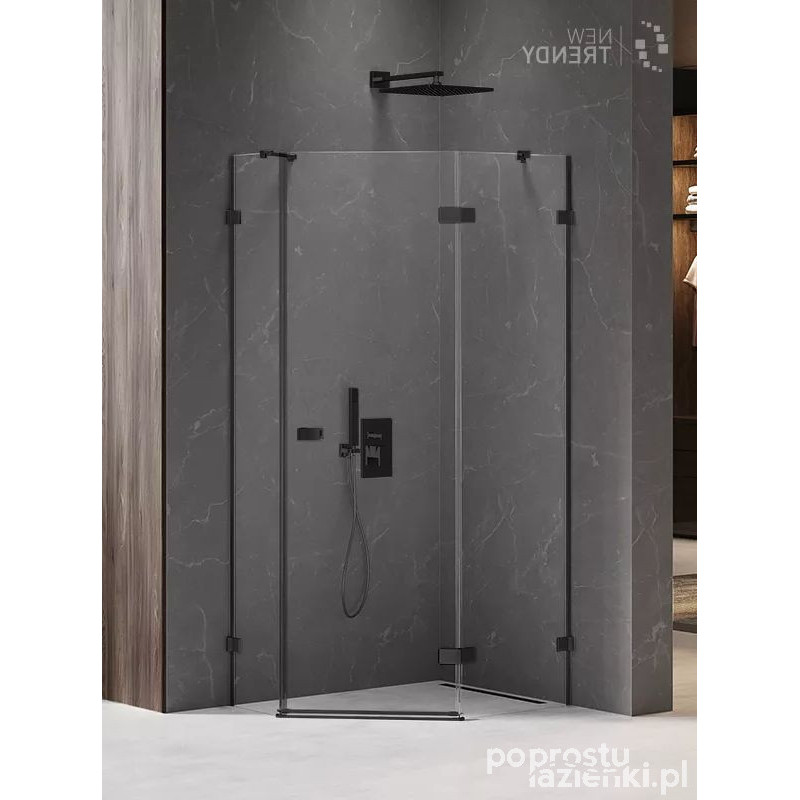 Kabina pięciokątna 100x80 Avexa Black New Trendy (EXK-3883)