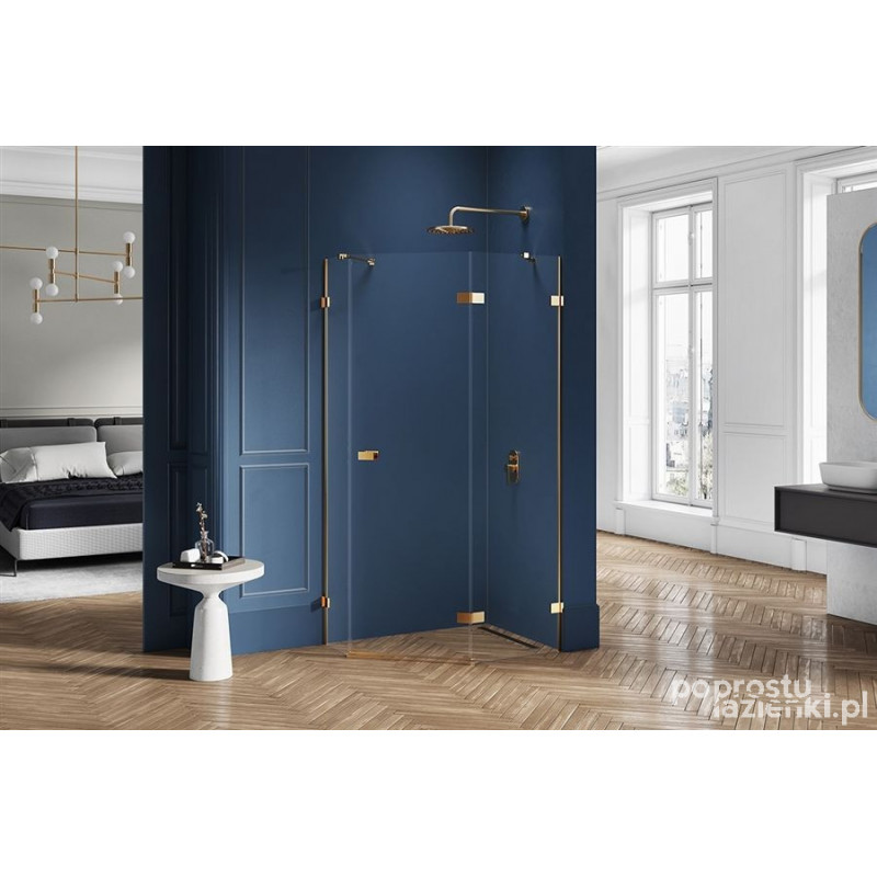 Kabina pięciokątna 100x80 Avexa Gold Brushed New Trendy (EXK-3861)