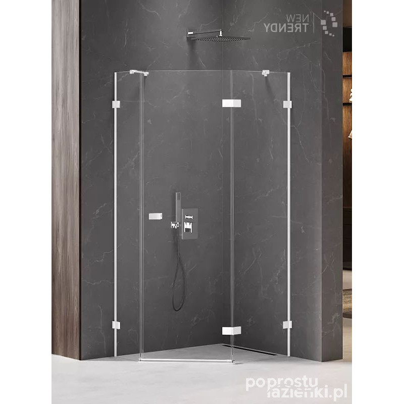 Kabina pięciokątna 100x80 Avexa White New Trendy (EXK-3869)