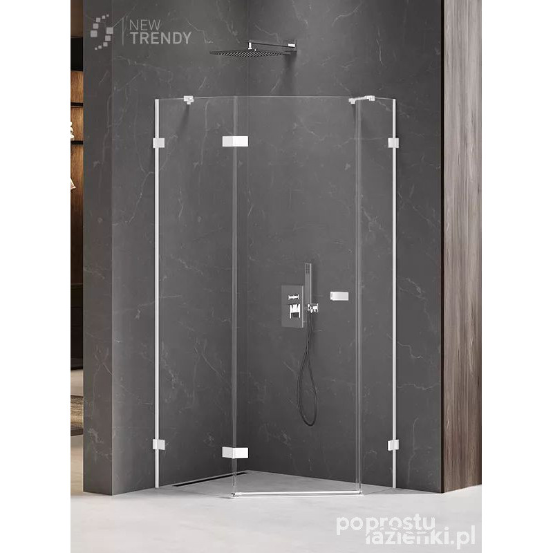 Kabina pięciokątna 100x80 Avexa White New Trendy (EXK-3870)
