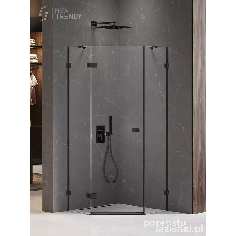 Kabina pięciokątna 90x90 Avexa Black New Trendy (EXK-3875)