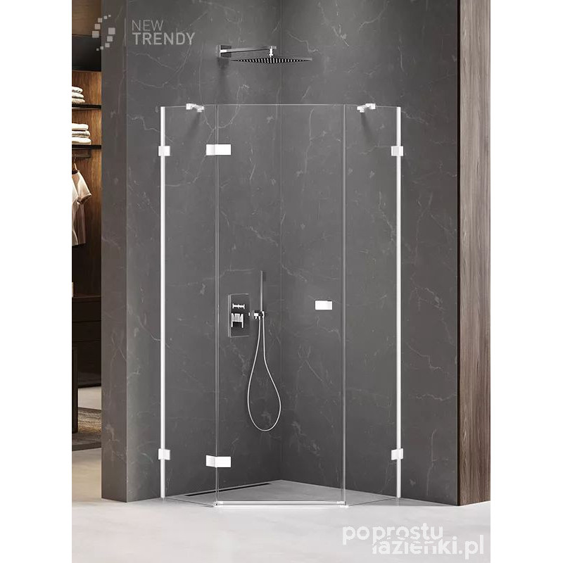 Kabina pięciokątna 90x90 Avexa White New Trendy (EXK-3864)