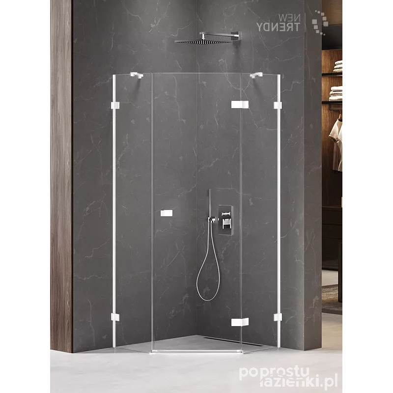 Kabina pięciokątna 90x90 Avexa White New Trendy (EXK-3865)
