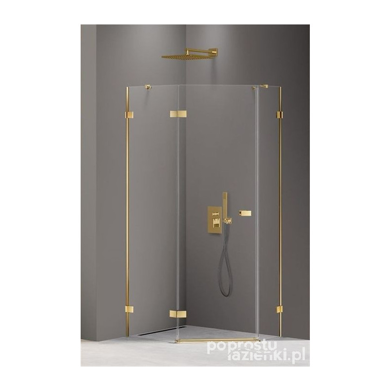 Kabina pięciokątna100x80 Avexa Gold Shine New Trendy (EXK-3848)