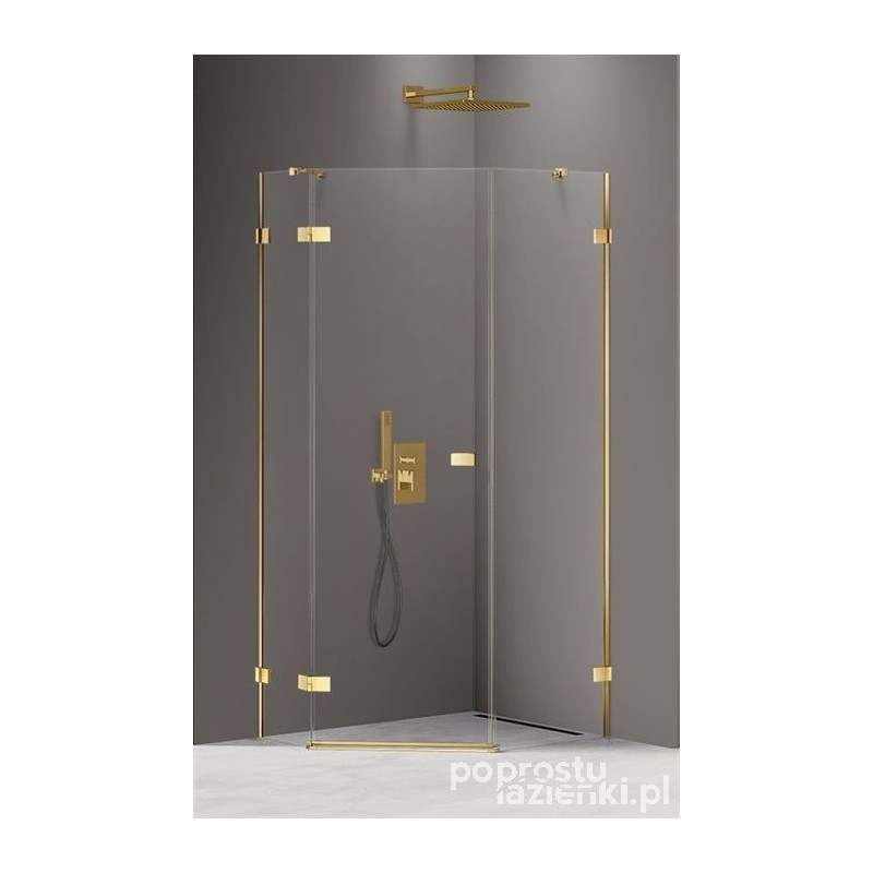 Kabina pięciokątna100x80 Avexa Gold Shine New Trendy (EXK-3849)