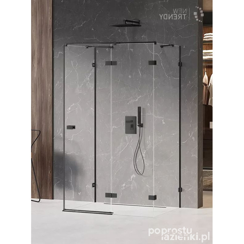 Kabina przyścienna 80x90 Avexa Black New Trendy (EXK-2627)