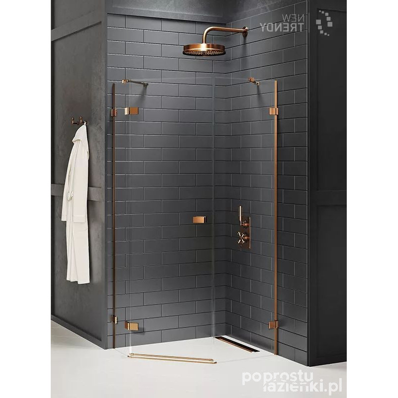 Kabina asymetryczna 100x80 Avexa Copper Brushed New Trendy (EXK-3826)
