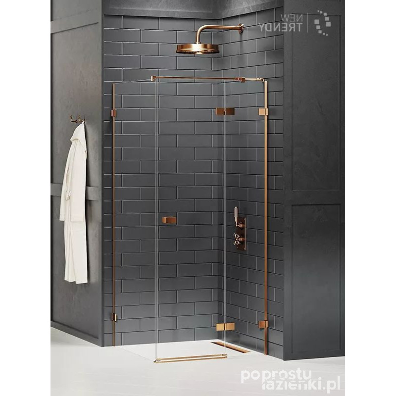 Kabina kwadratowa 120x120 Avexa Copper Brushed New Trendy (EXK-3604)