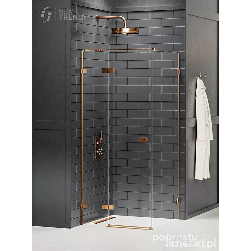 Kabina kwadratowa 120x120 Avexa Copper Brushed New Trendy (EXK-3574)