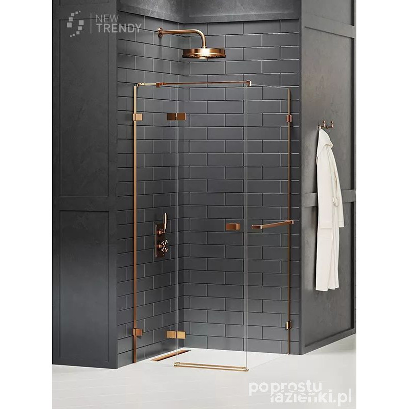 Kabina kwadratowa 120x120 Avexa Copper Brushed New Trendy (EXK-3634)