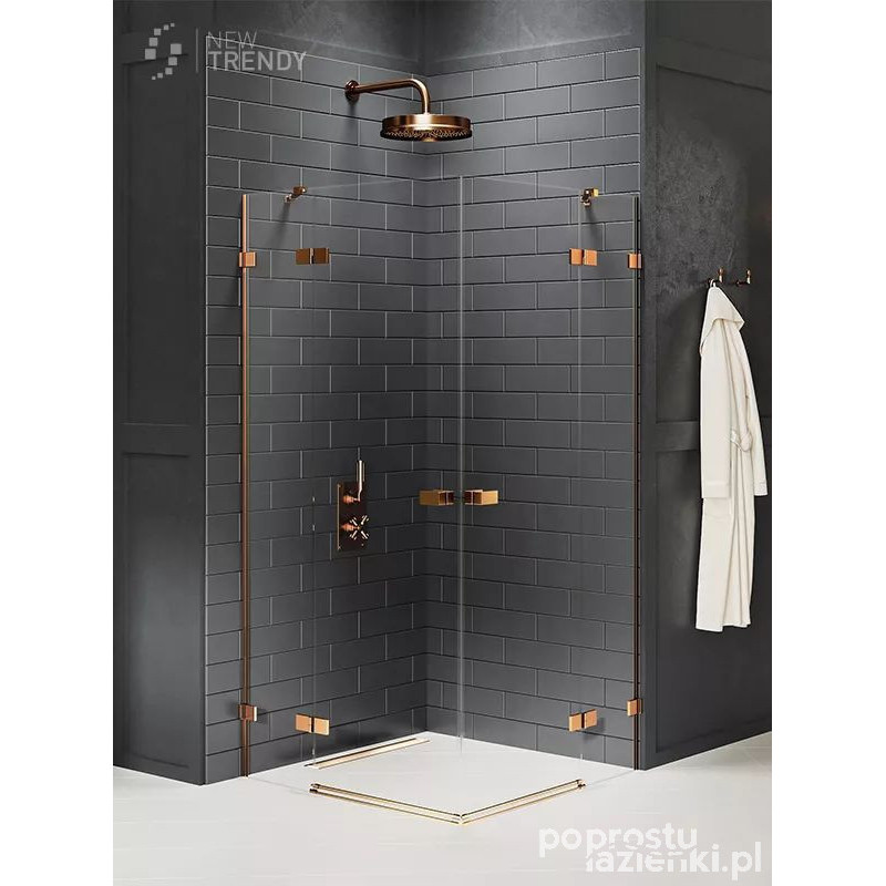 Kabina kwadratowa 120x120 Avexa Copper Brushed New Trendy (EXK-3689)