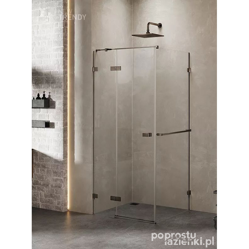 Kabina kwadratowa 120x120 Avexa Gunmetal Brushed New Trendy (EXK-3287)