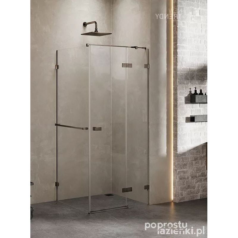 Kabina kwadratowa 120x120 Avexa Gunmetal Brushed New Trendy (EXK-3317)
