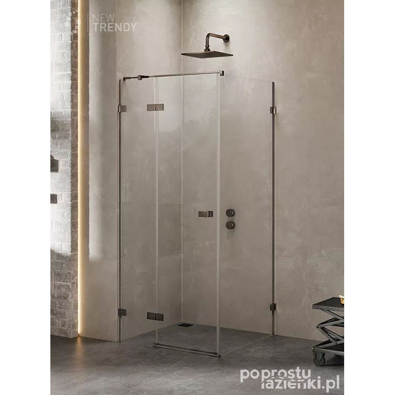 Kabina kwadratowa 120x120 Avexa Gunmetal Brushed New Trendy (EXK-3347)