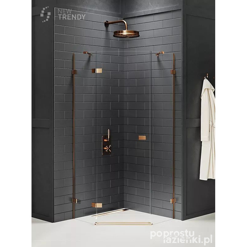 Kabina pięciokątna 80x80 Avexa Copper Brushed New Trendy (EXK-3818)