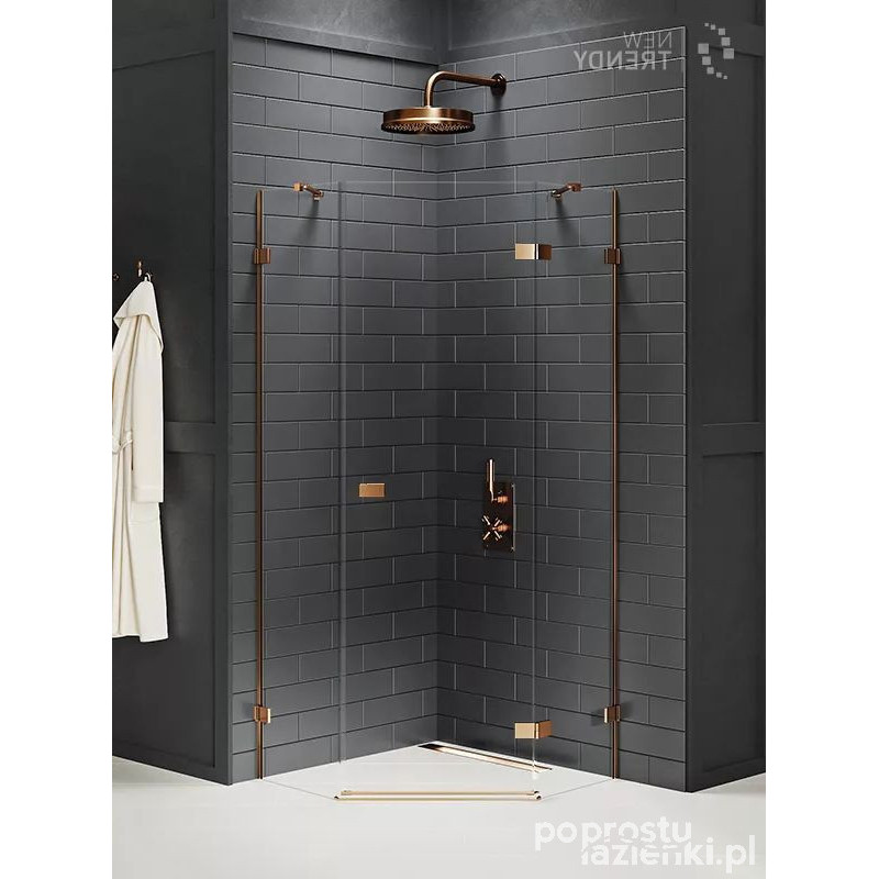 Kabina pięciokątna 80x80 Avexa Copper Brushed New Trendy (EXK-3819)
