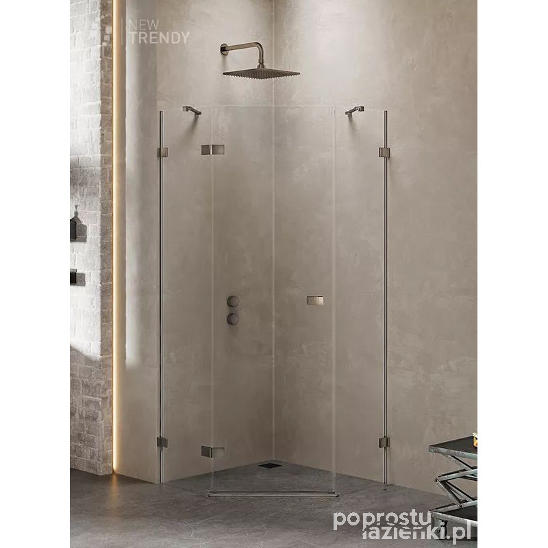 Kabina pięciokątna 80x80 Avexa Gunmetal Brushed New Trendy (EXK-3829)