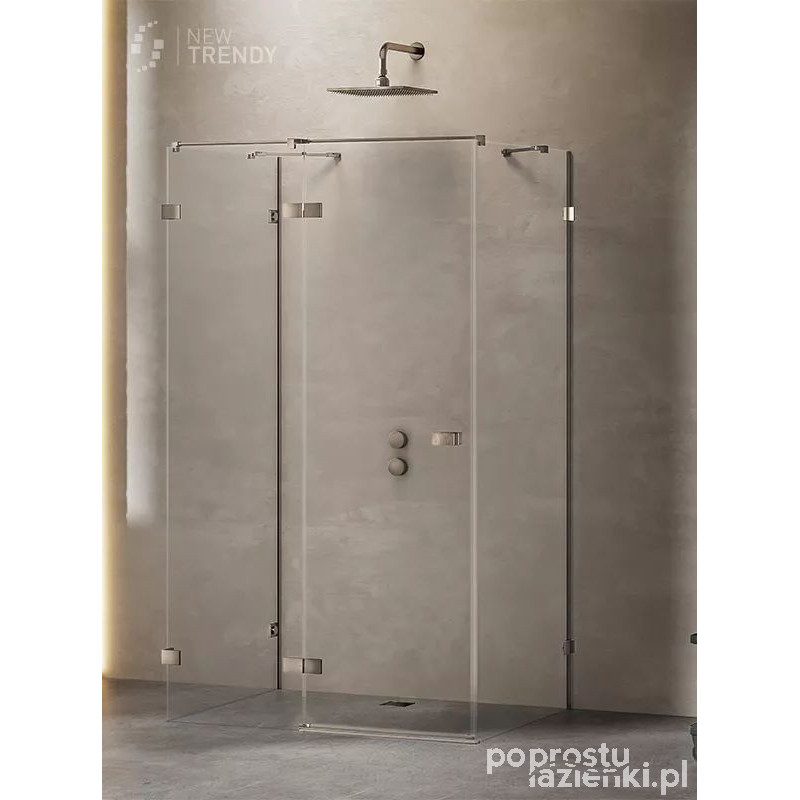 Kabina przyścienna 120x110 Avexa Gunmetal Brushed New Trendy (EXK-3431)
