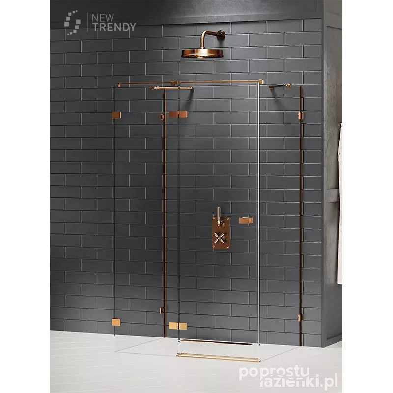 Kabina przyścienna 120x120 Avexa Copper Brushed New Trendy (EXK-3719)