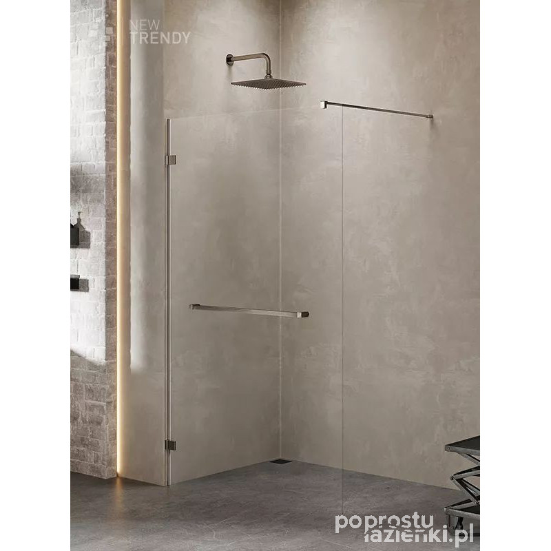 Kabina walk-in 130 Avexa Gunmetal Brushed New Trendy (EXK-7118)