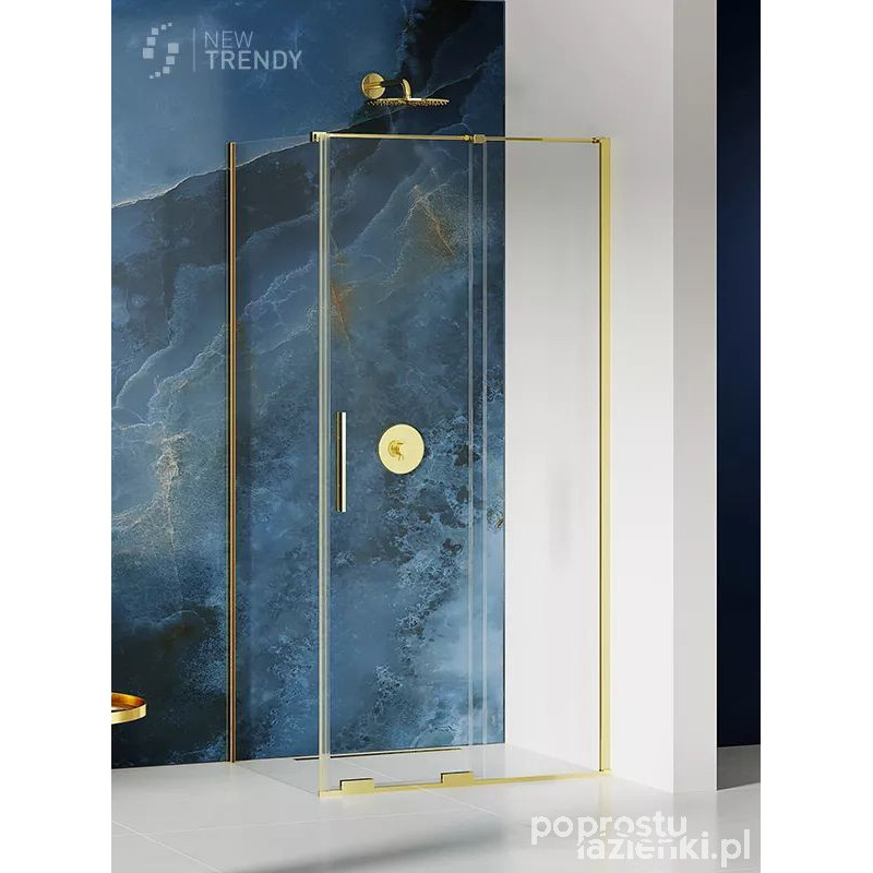 Kabina prostokątna 140x90 Smart Light Gold New Trendy (EXK-4249)