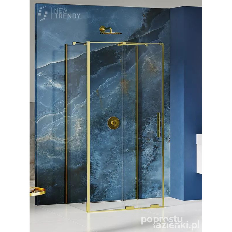 Kabina przyścienna 110x80 Smart Light Gold New Trendy (EXK-4281)