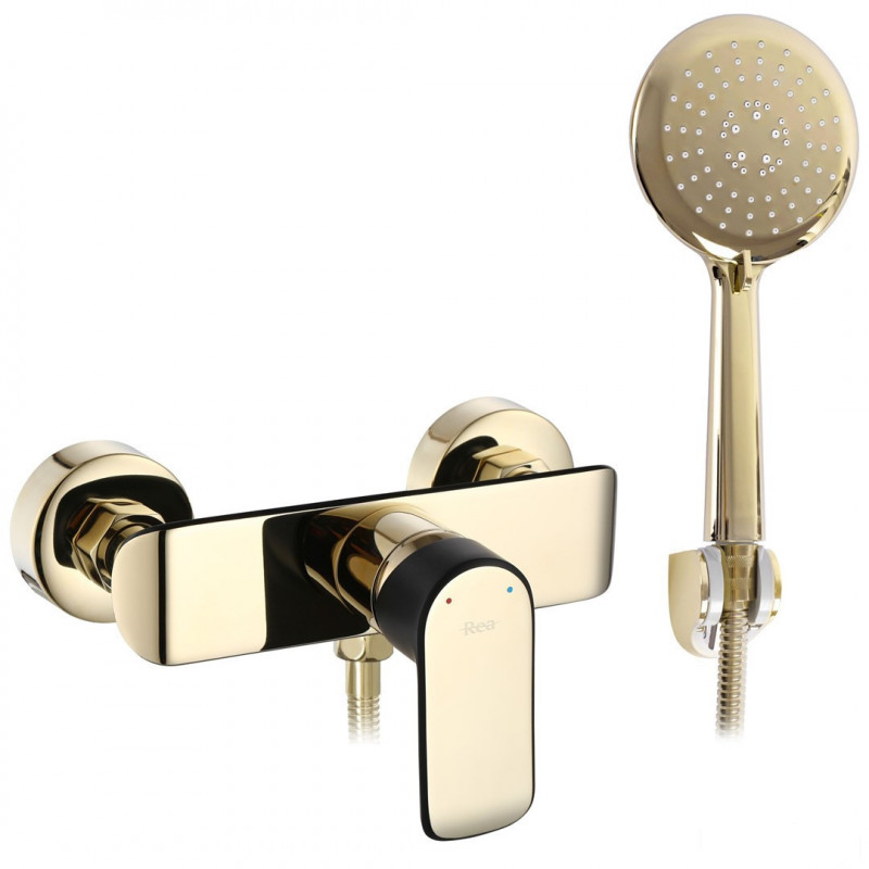 Bateria prysznicowa Bloom Black/Gold Rea (REA-B9938)
