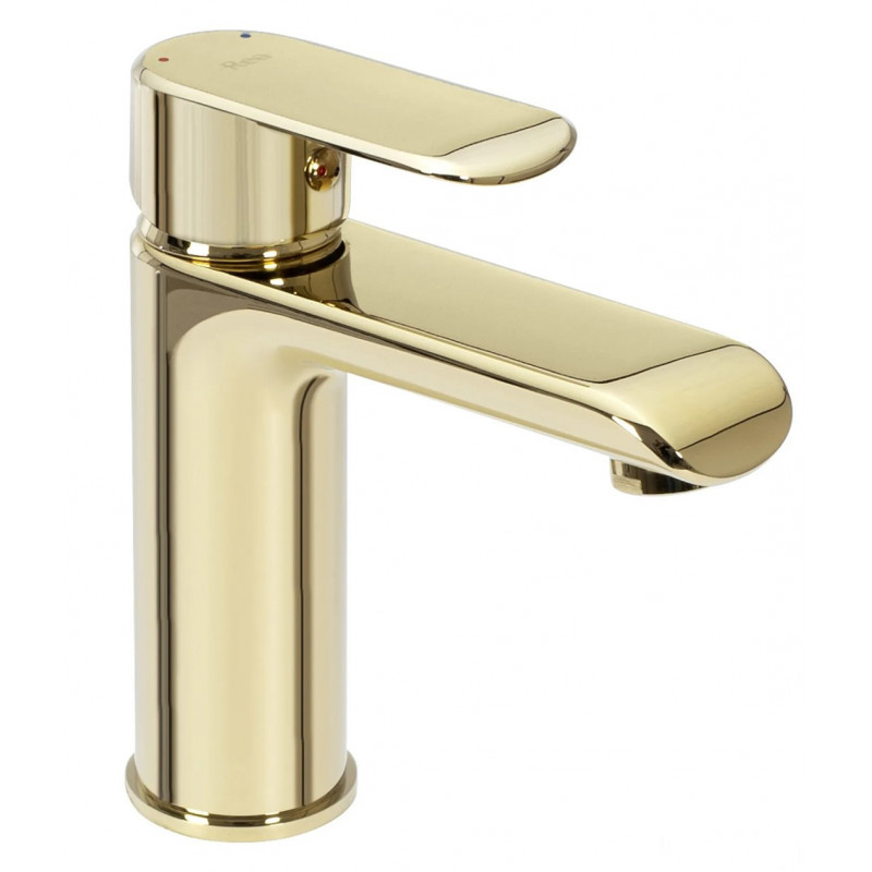Bateria umywalkowa niska Bloom Mirror Gold Rea (REA-B6200)
