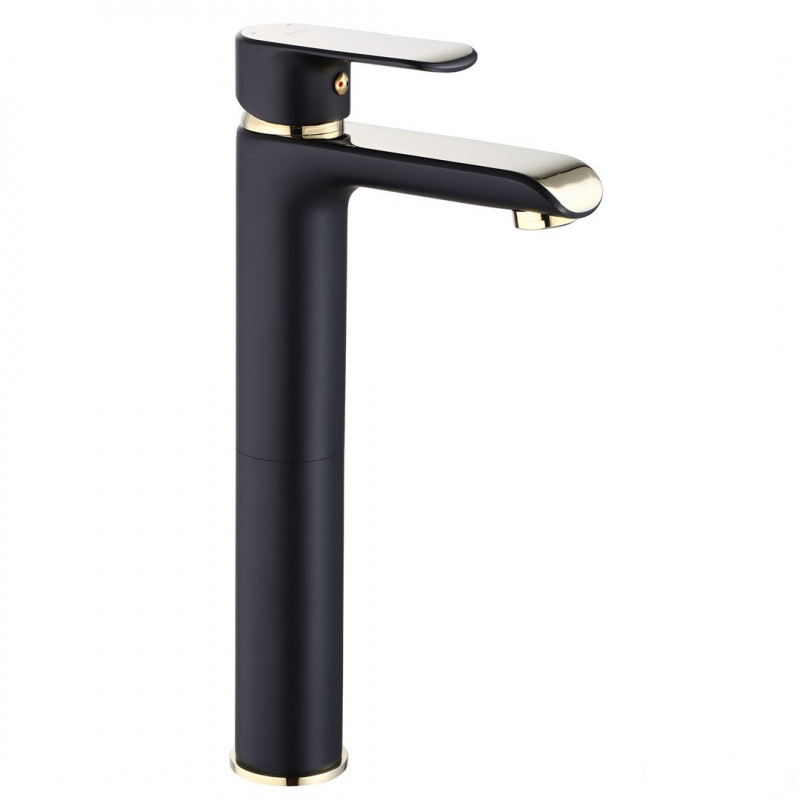 Bateria umywalkowa wysoka Bloom Black/Gold Rea (REA-B9936)