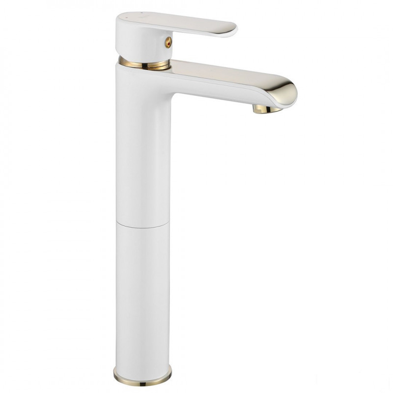 Bateria umywalkowa wysoka Bloom White/Gold Rea (REA-B9931)