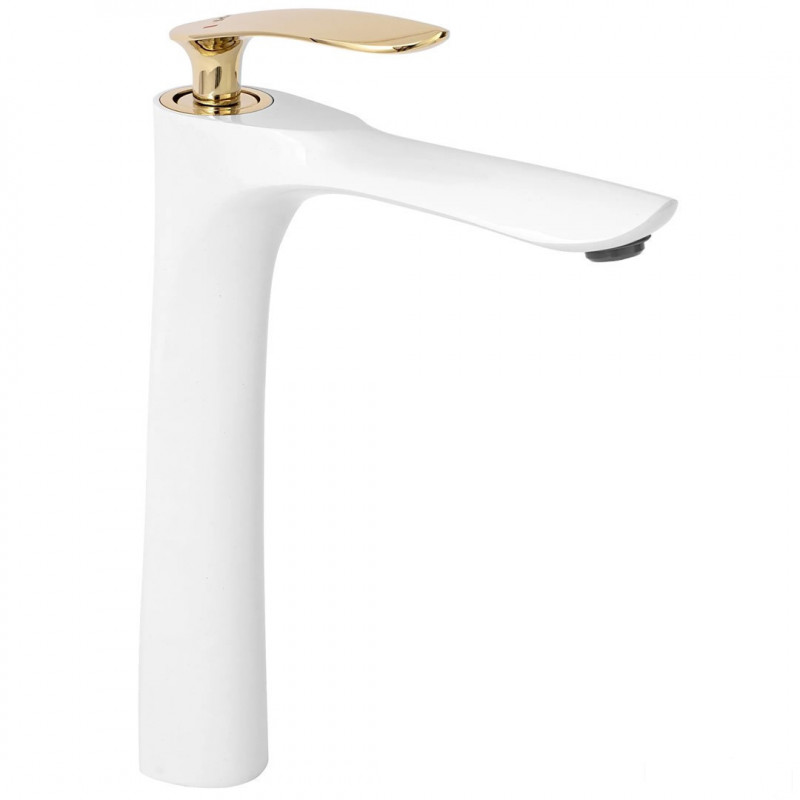 Bateria umywalkowa wysoka Orbit White/Gold Rea (REA-B2053)