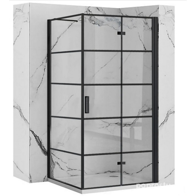 Kabina prostokątna 100x90 Molier Black Rea (REA-K6963 + REA-K8531)