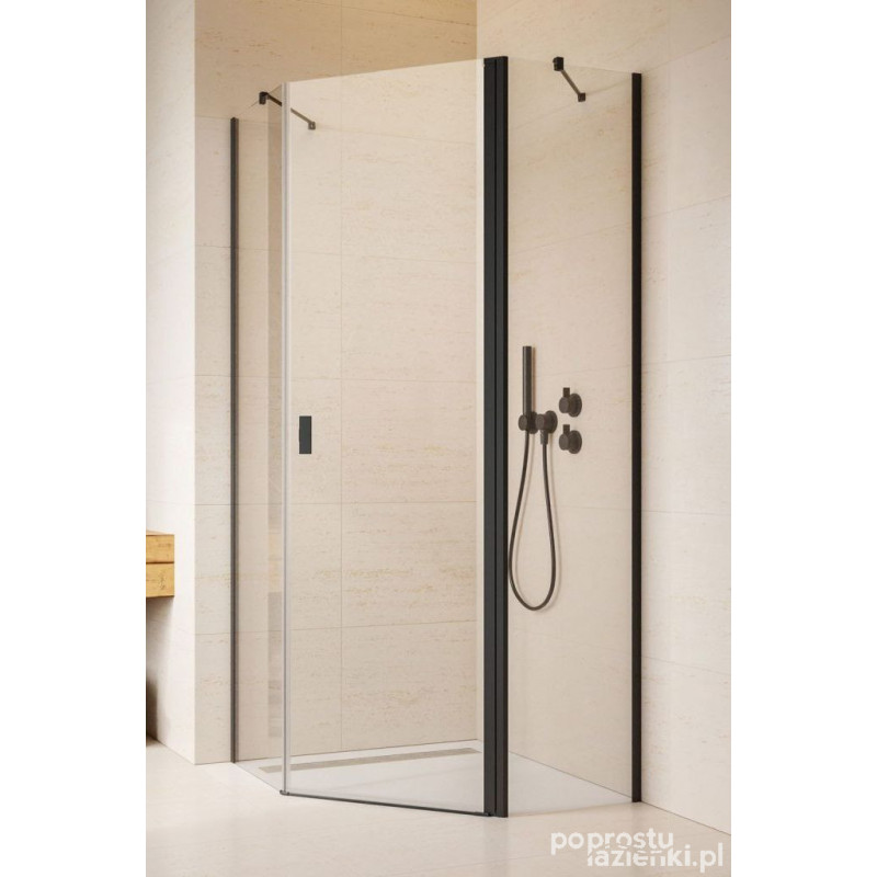 Kabina pięciokątna 90x90 Prawa Nes PTJ Black Radaway (10052000-54-01R + 10052900-54-01)