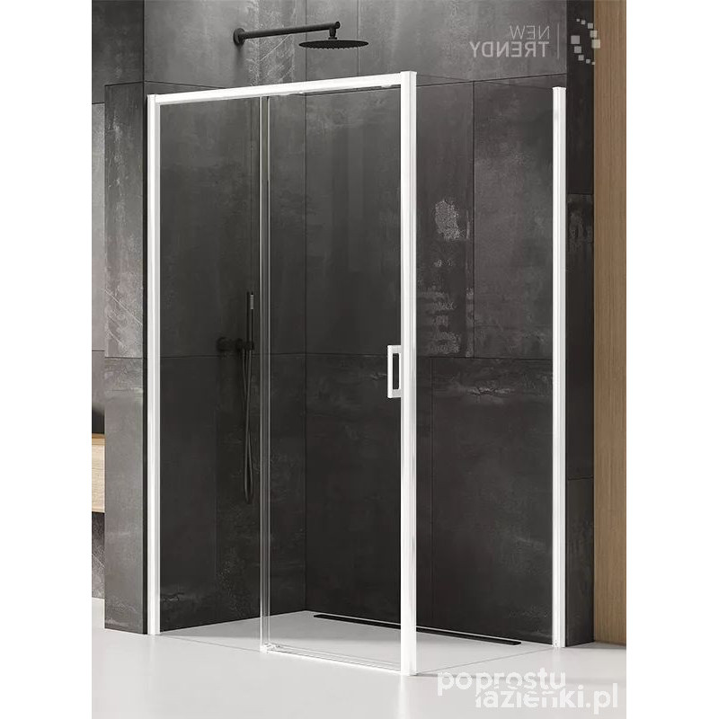 Kabina prostokątna 100x70 Prime White New Trendy (D-0400A/D-0218B)