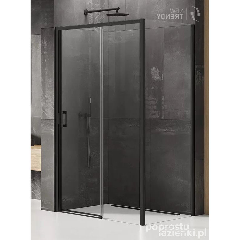 Kabina prostokątna 110x80 Prime Black New Trendy (K-1309)