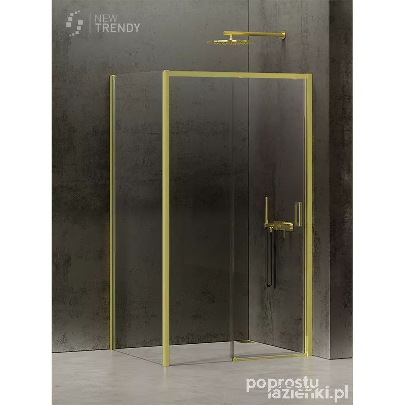 Kabina prostokątna 130x100 Prime Light Gold New Trendy (K-1451)
