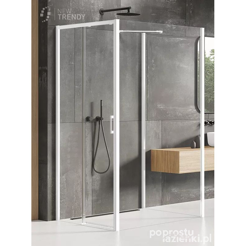 Kabina przyścienna 110x100 Prime White New Trendy (K-1067)