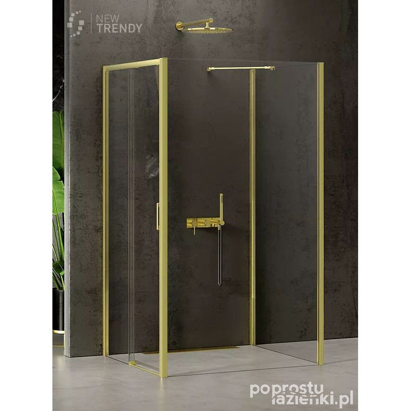 Kabina przyścienna 110x120 Prime Light Gold New Trendy (K-1639)