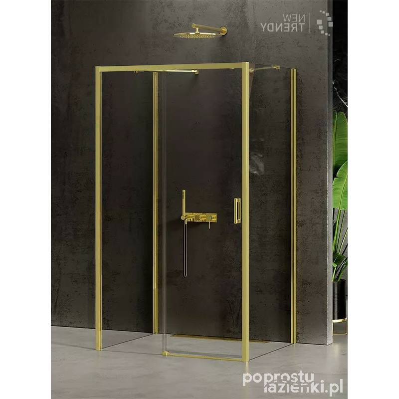 Kabina przyścienna 160x90 Prime Light Gold New Trendy (K-1126)