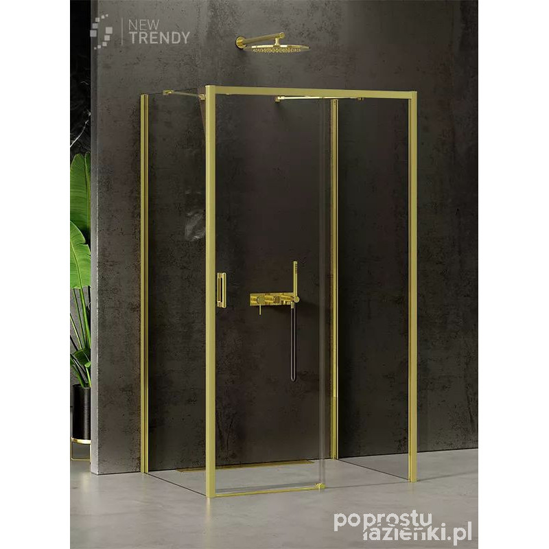 Kabina przyścienna 160x90 Prime Light Gold New Trendy (K-1154)